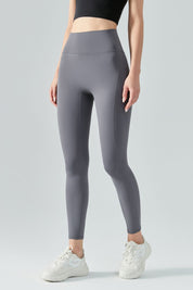 Fleece Lined No Front Seam Workout Leggings by bornfocus