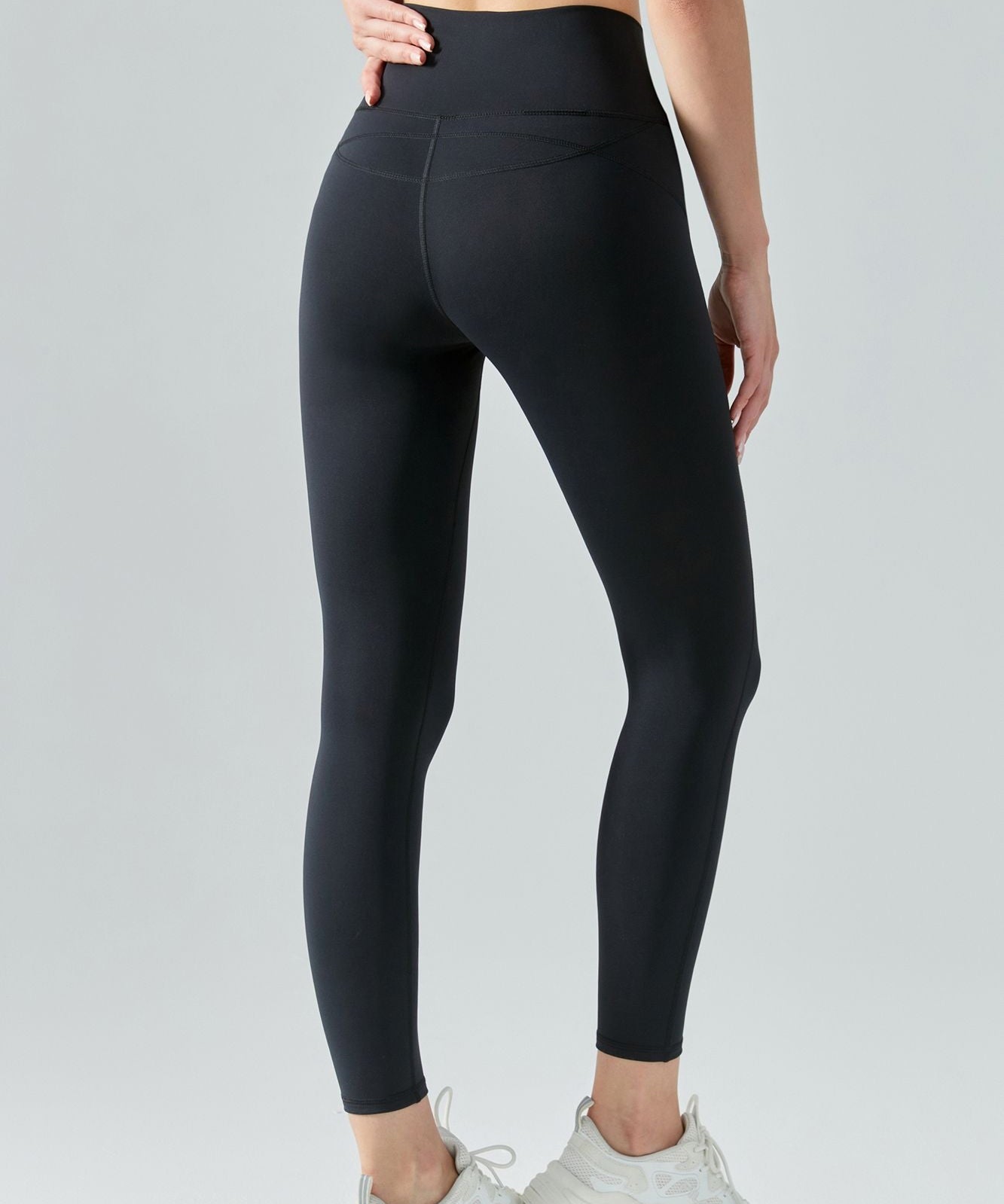 Fleece Lined No Front Seam Workout Leggings by bornfocus