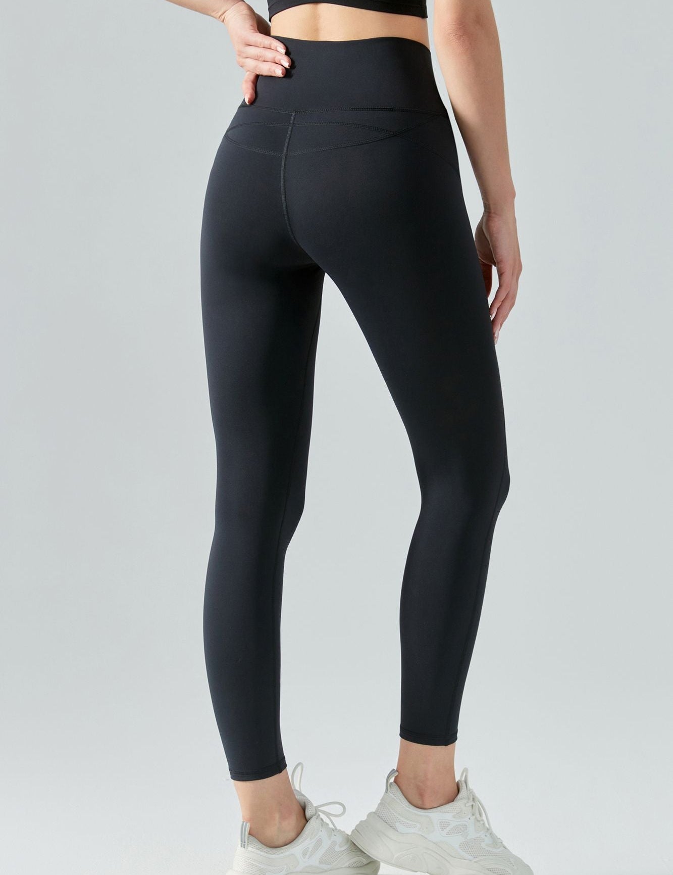 Fleece Lined No Front Seam Workout Leggings by bornfocus