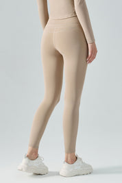 Fleece Lined No Front Seam Workout Leggings by bornfocus