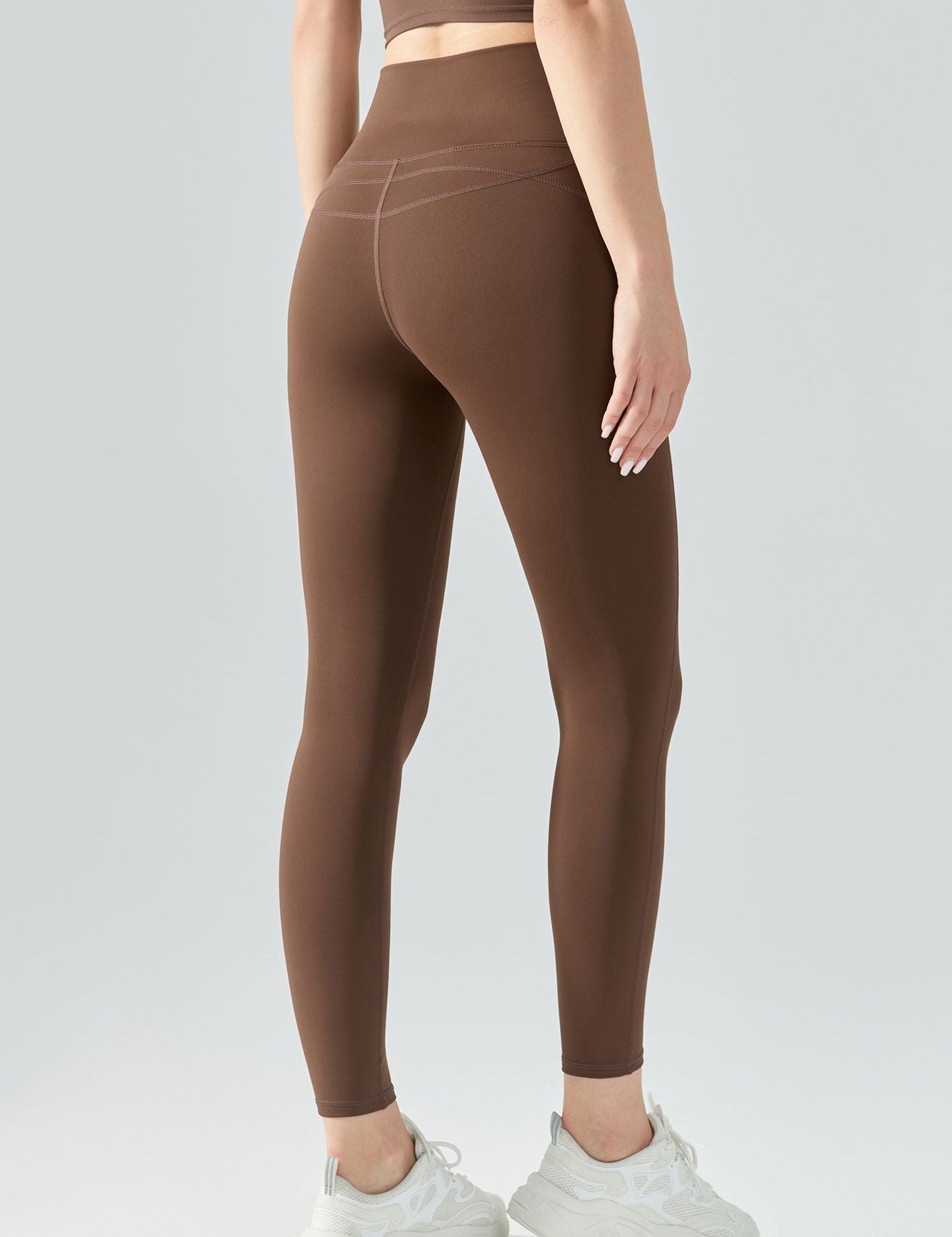 Fleece Lined No Front Seam Workout Leggings by bornfocus