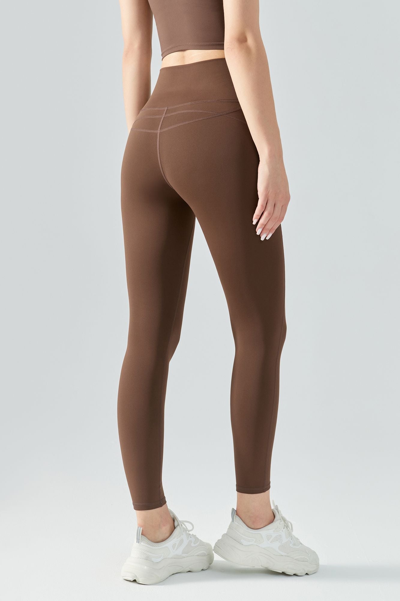 Fleece Lined No Front Seam Workout Leggings by bornfocus