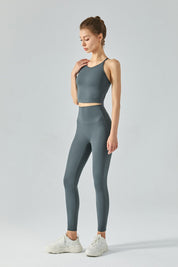 High-Rise No Front Seam Leggings by bornfocus