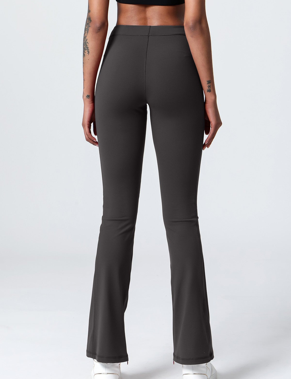 High-Waist Split Bootcut Leggings with Pockets by bornfocus