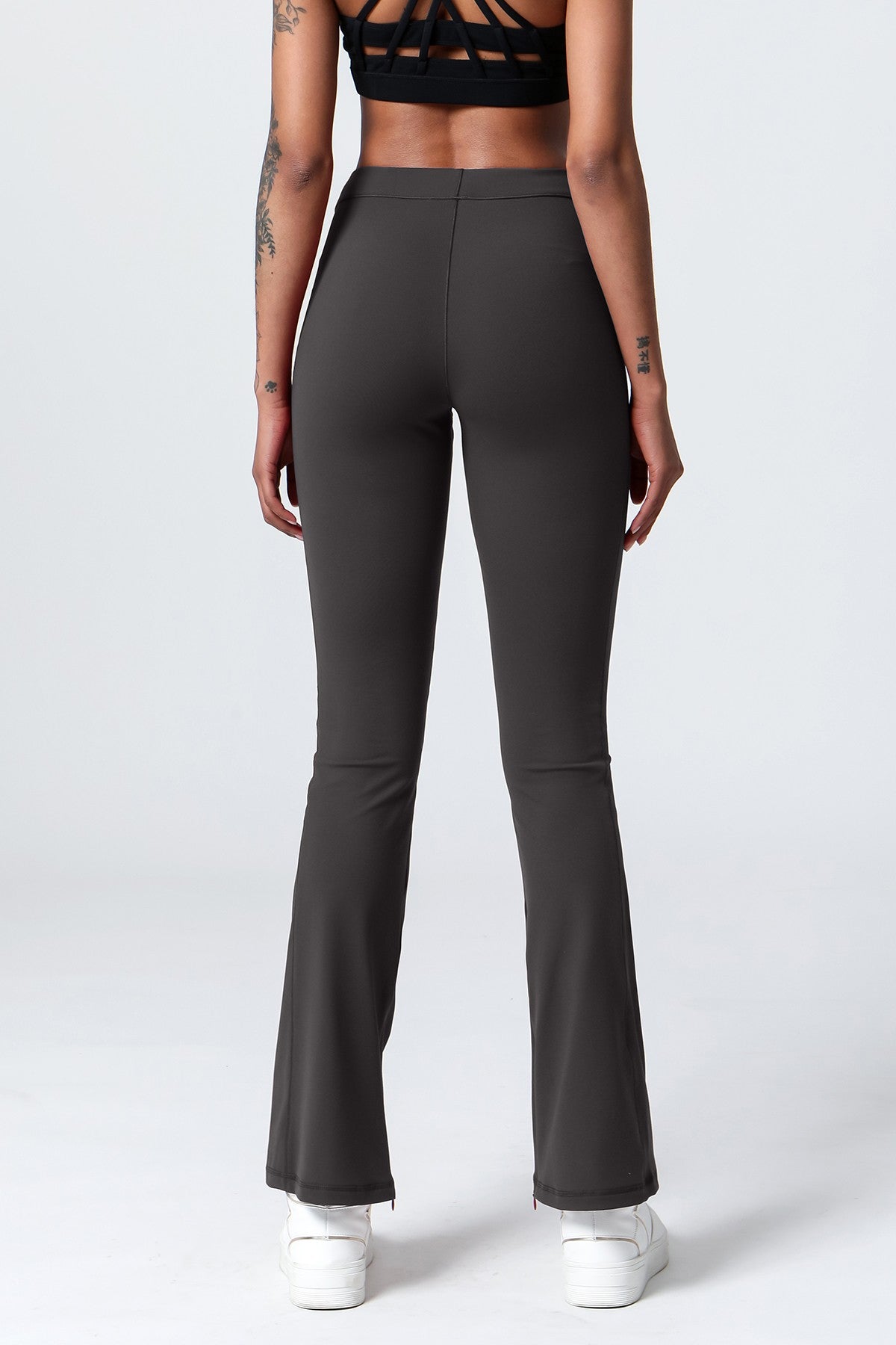 High-Waist Split Bootcut Leggings with Pockets by bornfocus