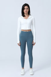 Full-Zip Crop Athletic Sweatshirt by bornfocus