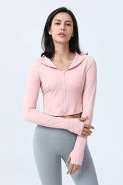 Full-Zip Crop Athletic Sweatshirt by bornfocus