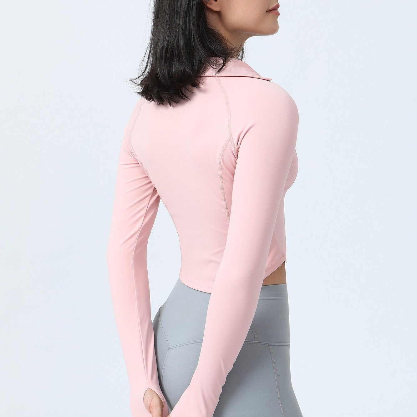Full-Zip Crop Athletic Sweatshirt by bornfocus