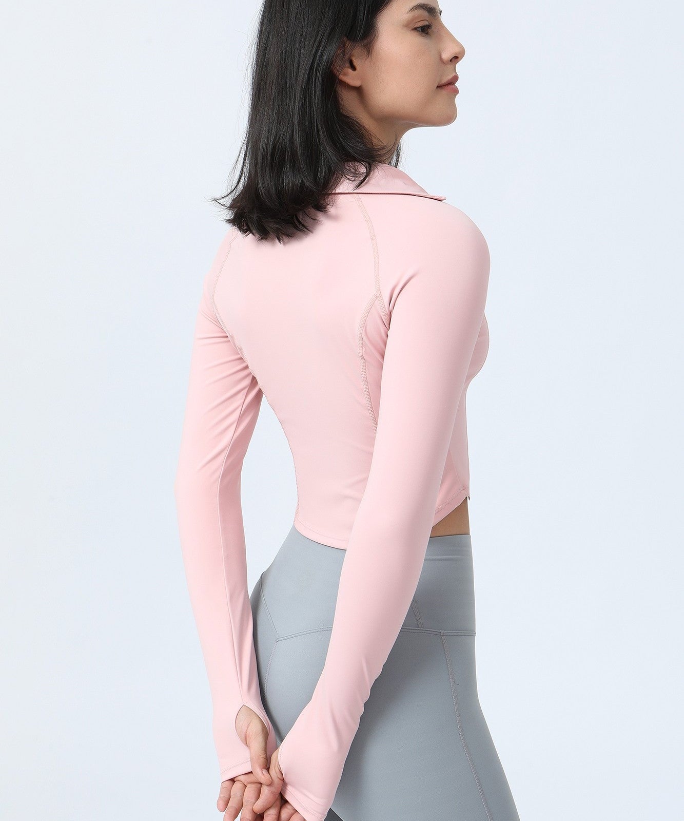 Full-Zip Crop Athletic Sweatshirt by bornfocus