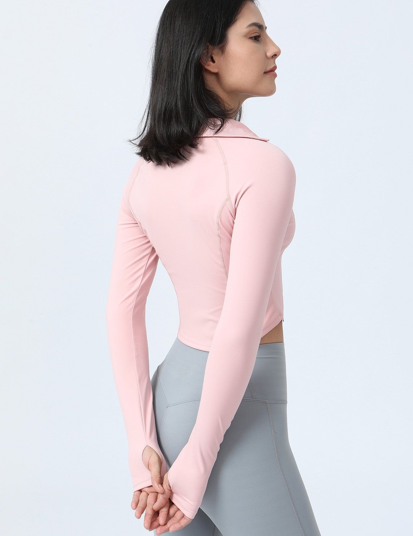 Full-Zip Crop Athletic Sweatshirt by bornfocus