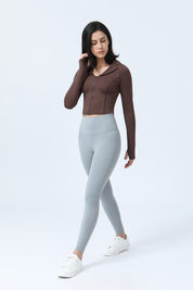 Full-Zip Crop Athletic Sweatshirt by bornfocus