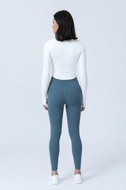 Full-Zip Crop Athletic Sweatshirt by bornfocus