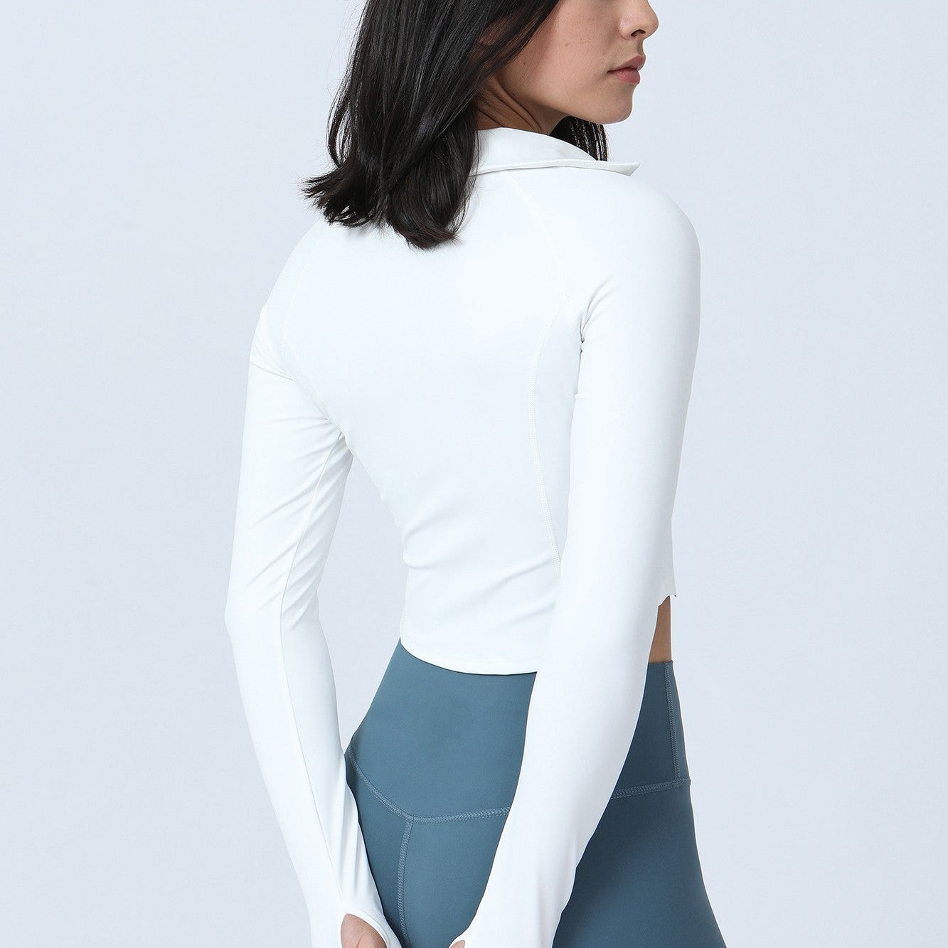 Full-Zip Crop Athletic Sweatshirt by bornfocus
