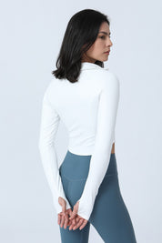 Full-Zip Crop Athletic Sweatshirt by bornfocus