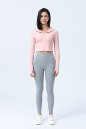 Full-Zip Crop Athletic Sweatshirt by bornfocus