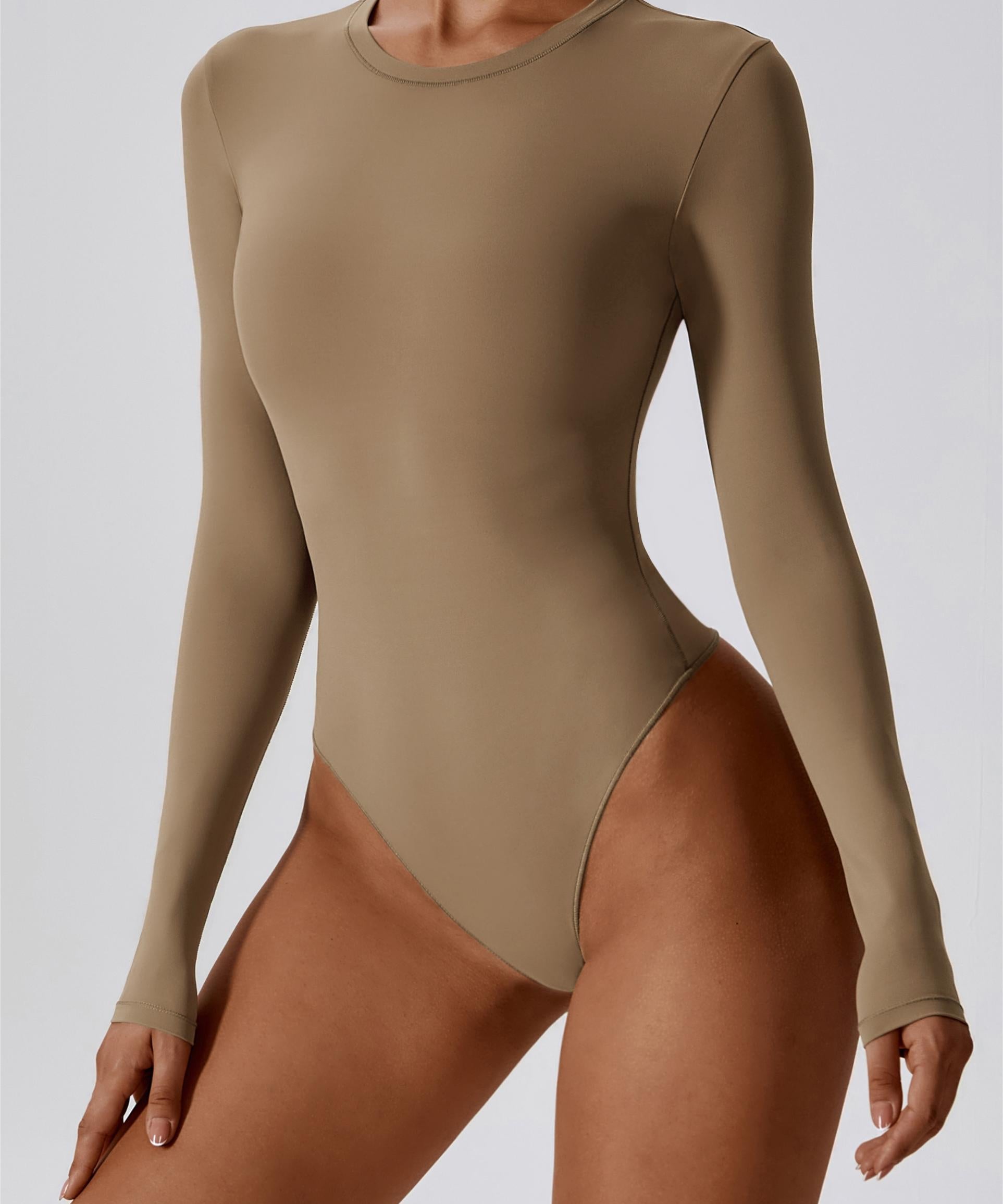 SculptFit Long-Sleeve Contour Bodysuit by bornfocus