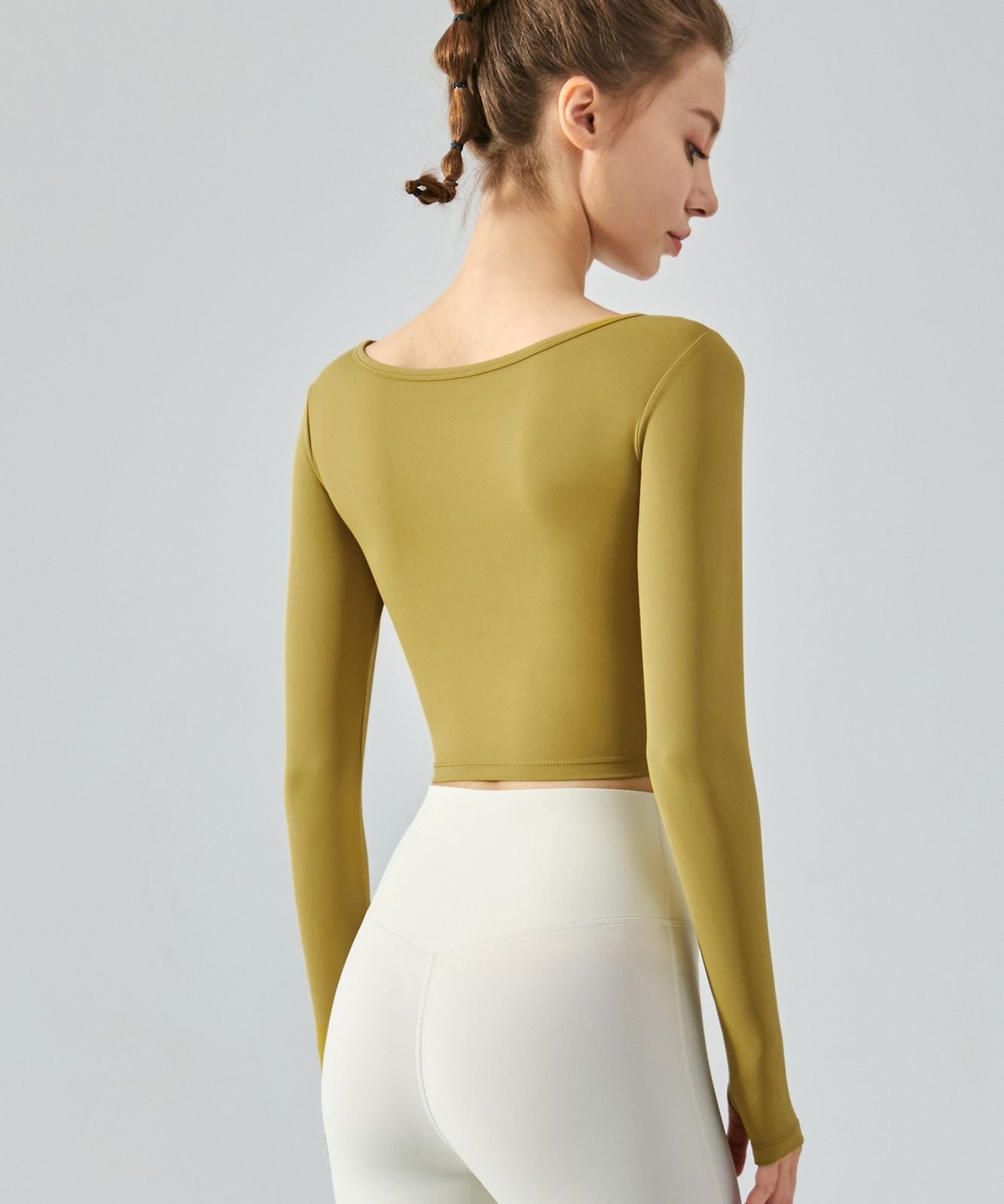 Long Sleeve Sports Seamed Corset Top by bornfocus