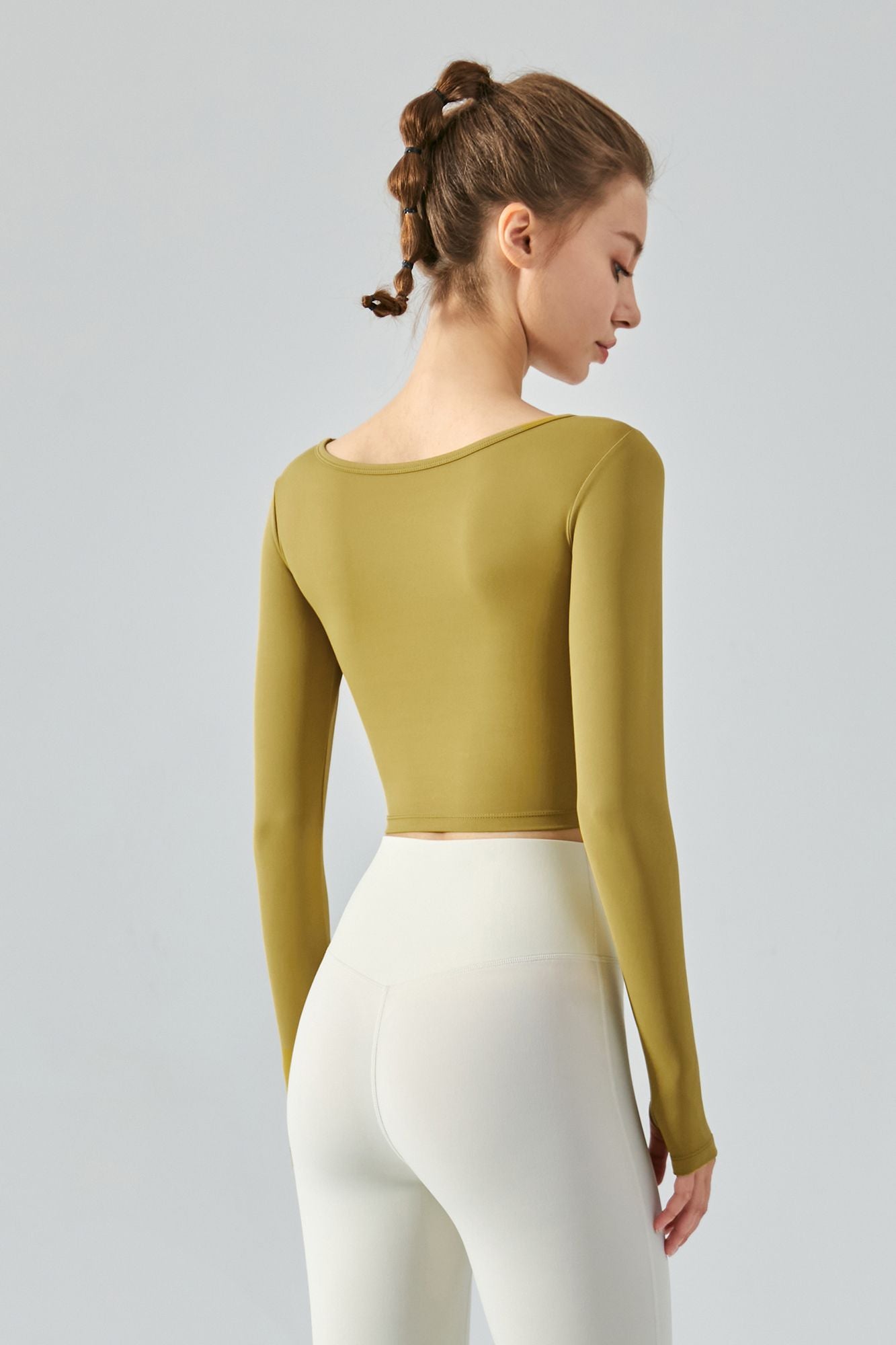 Long Sleeve Sports Seamed Corset Top by bornfocus
