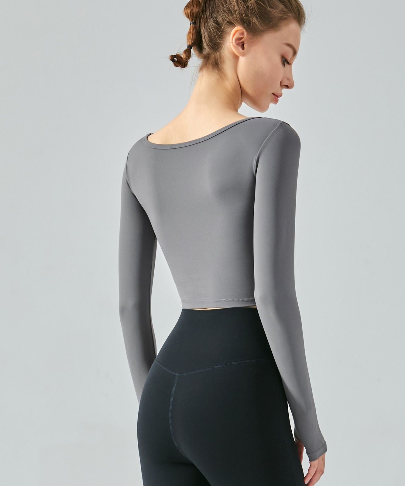 Long Sleeve Sports Seamed Corset Top by bornfocus