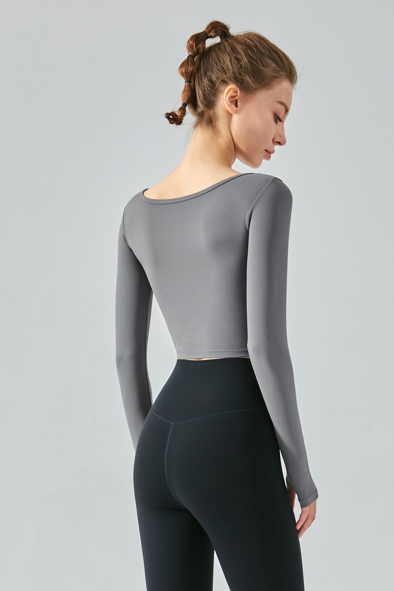 Long Sleeve Sports Seamed Corset Top by bornfocus