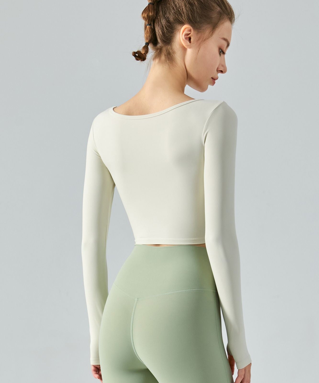 Long Sleeve Sports Seamed Corset Top by bornfocus