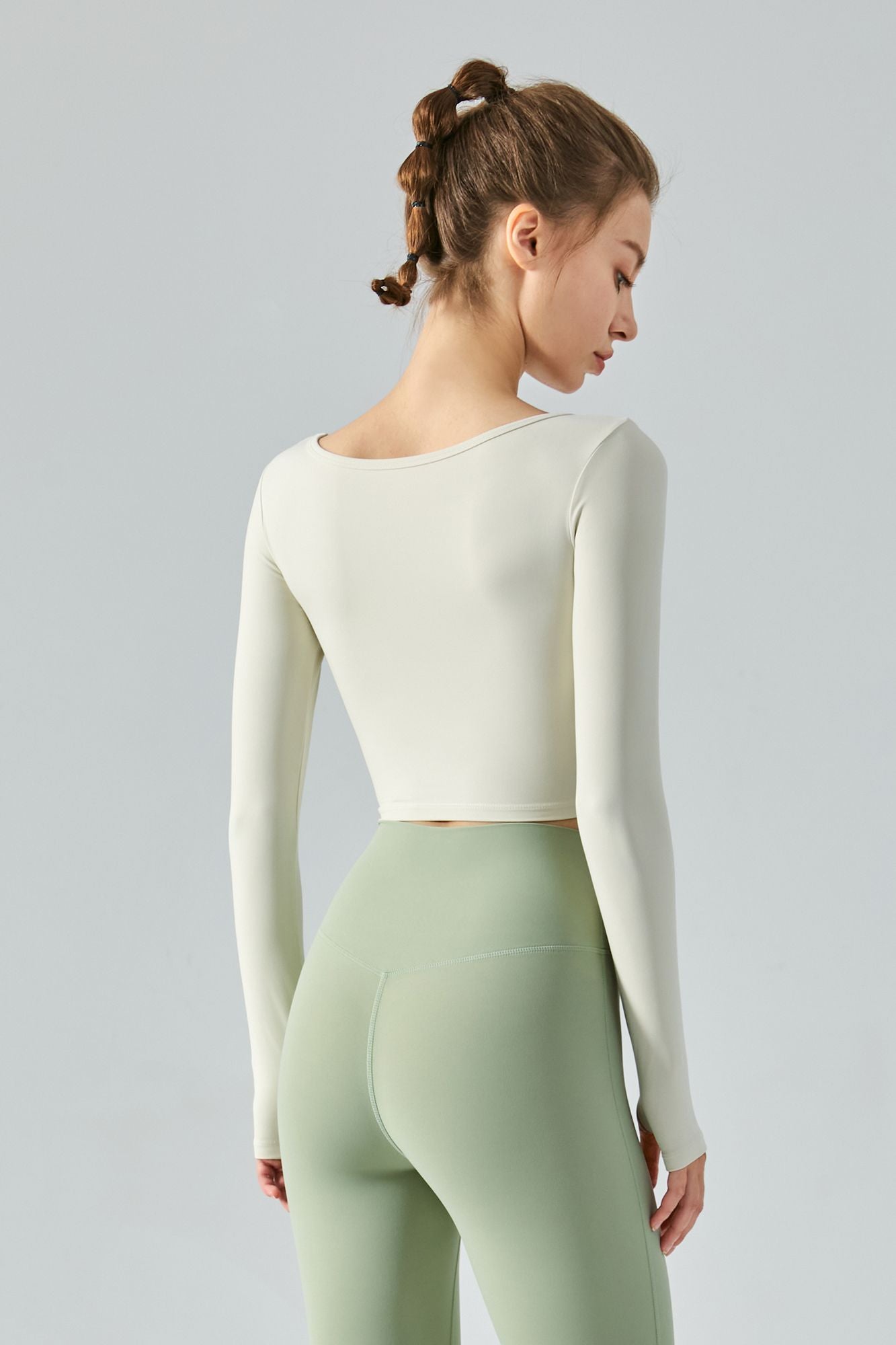 Long Sleeve Sports Seamed Corset Top by bornfocus