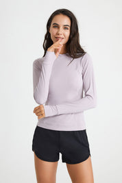 Long Sleeve Tunic Sweatshirt with Thumb Holes by bornfocus