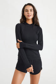 Long Sleeve Tunic Sweatshirt with Thumb Holes by bornfocus