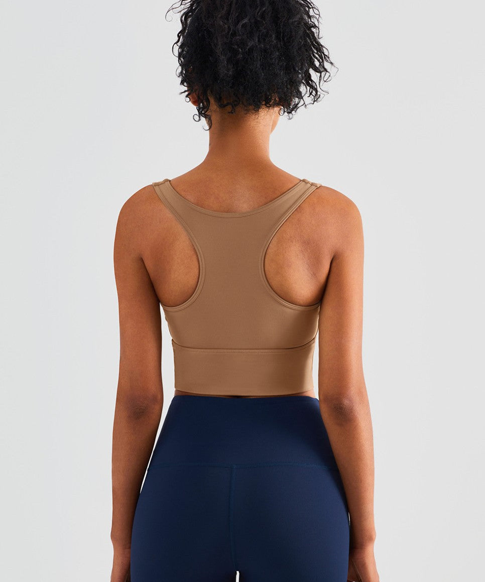 Longline Racerback Sports Bra by bornfocus