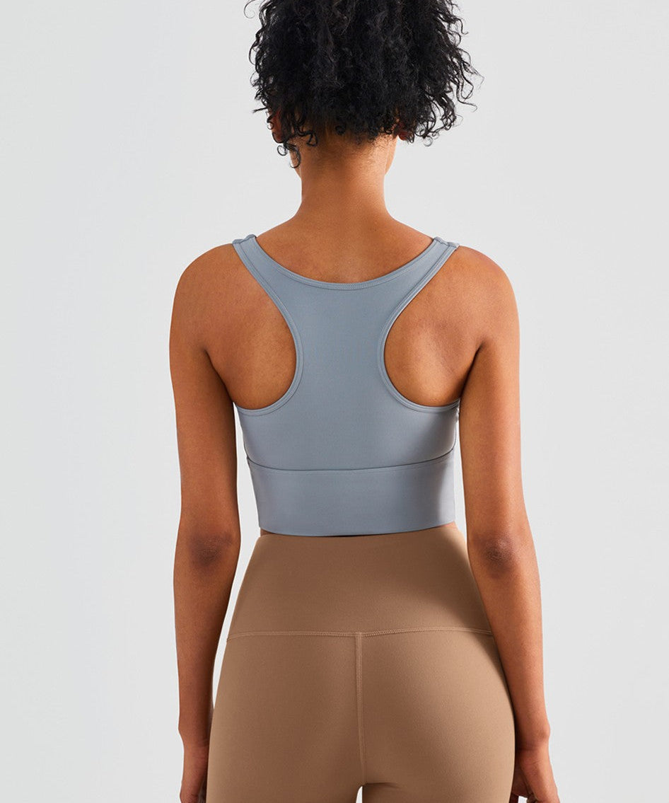 Longline Racerback Sports Bra by bornfocus