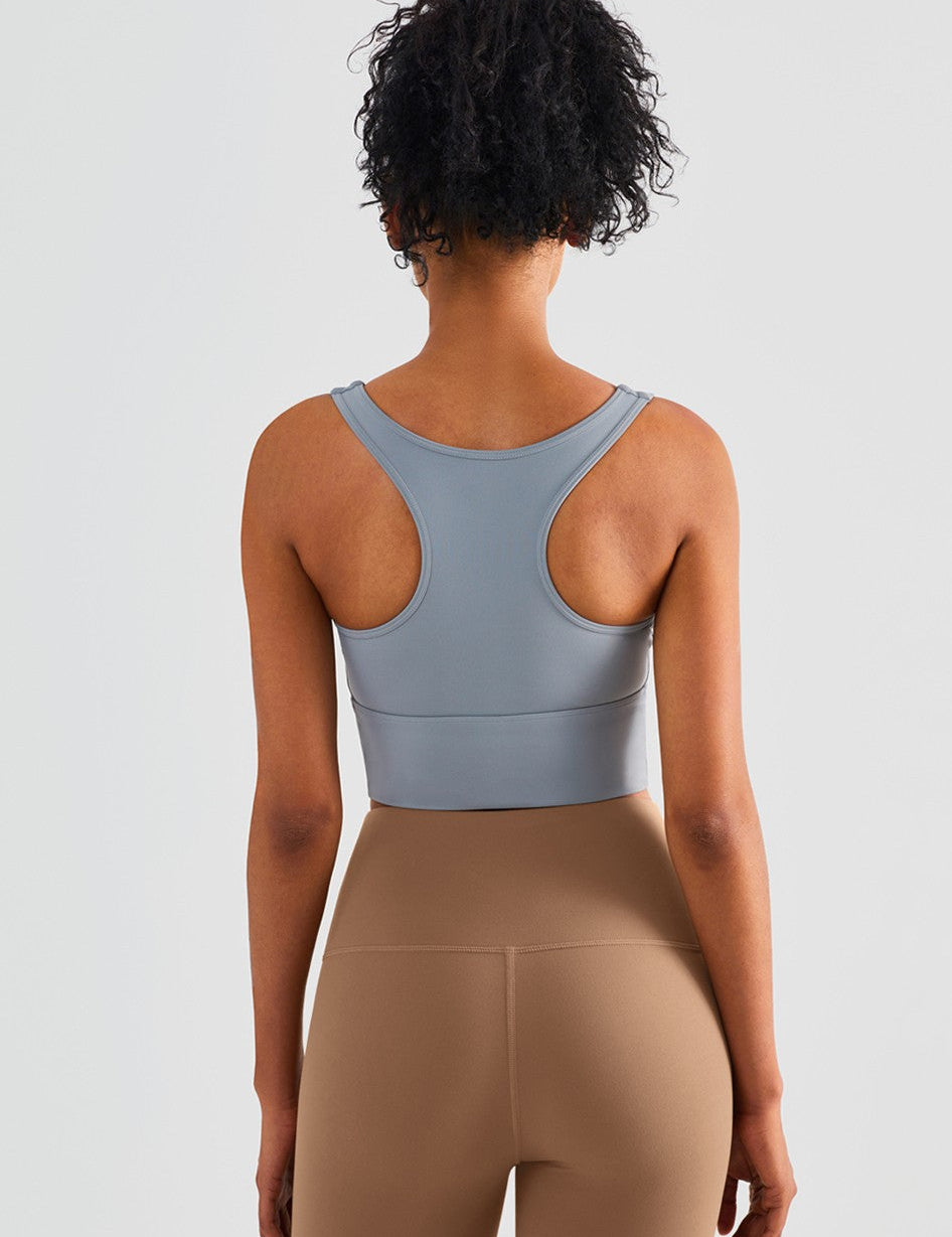 Longline Racerback Sports Bra by bornfocus