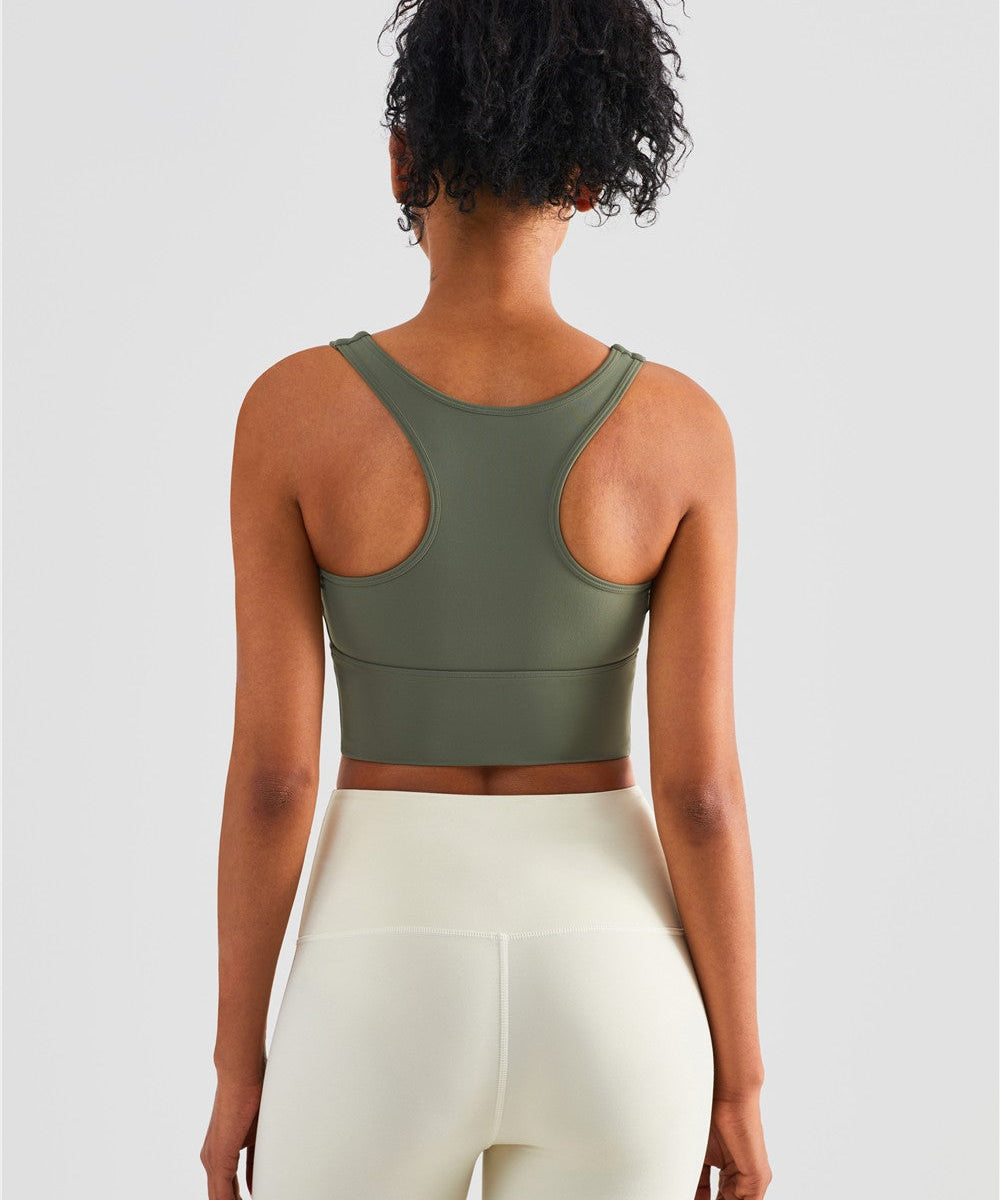 Longline Racerback Sports Bra by bornfocus