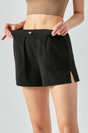 Mid-Rise Track Shorts with Drawstring by bornfocus