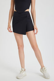 Ribbed Side Twist Ties Skorts by bornfocus