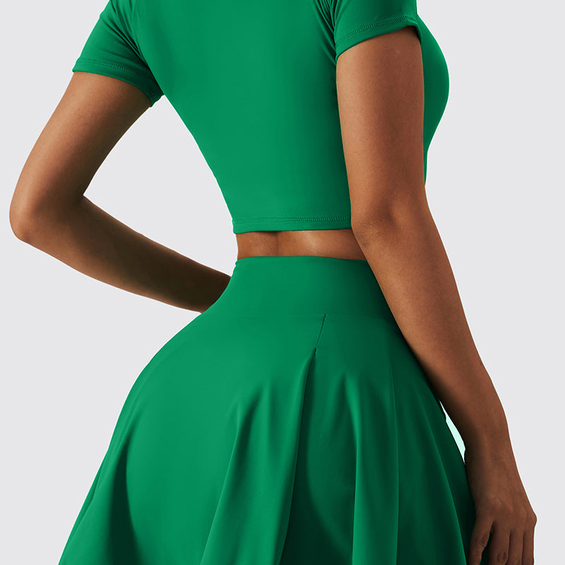 High Waisted Pleated Tennis Skirt by bornfocus