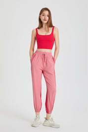 Color-Blocking Jogger Tapered Pants by bornfocus