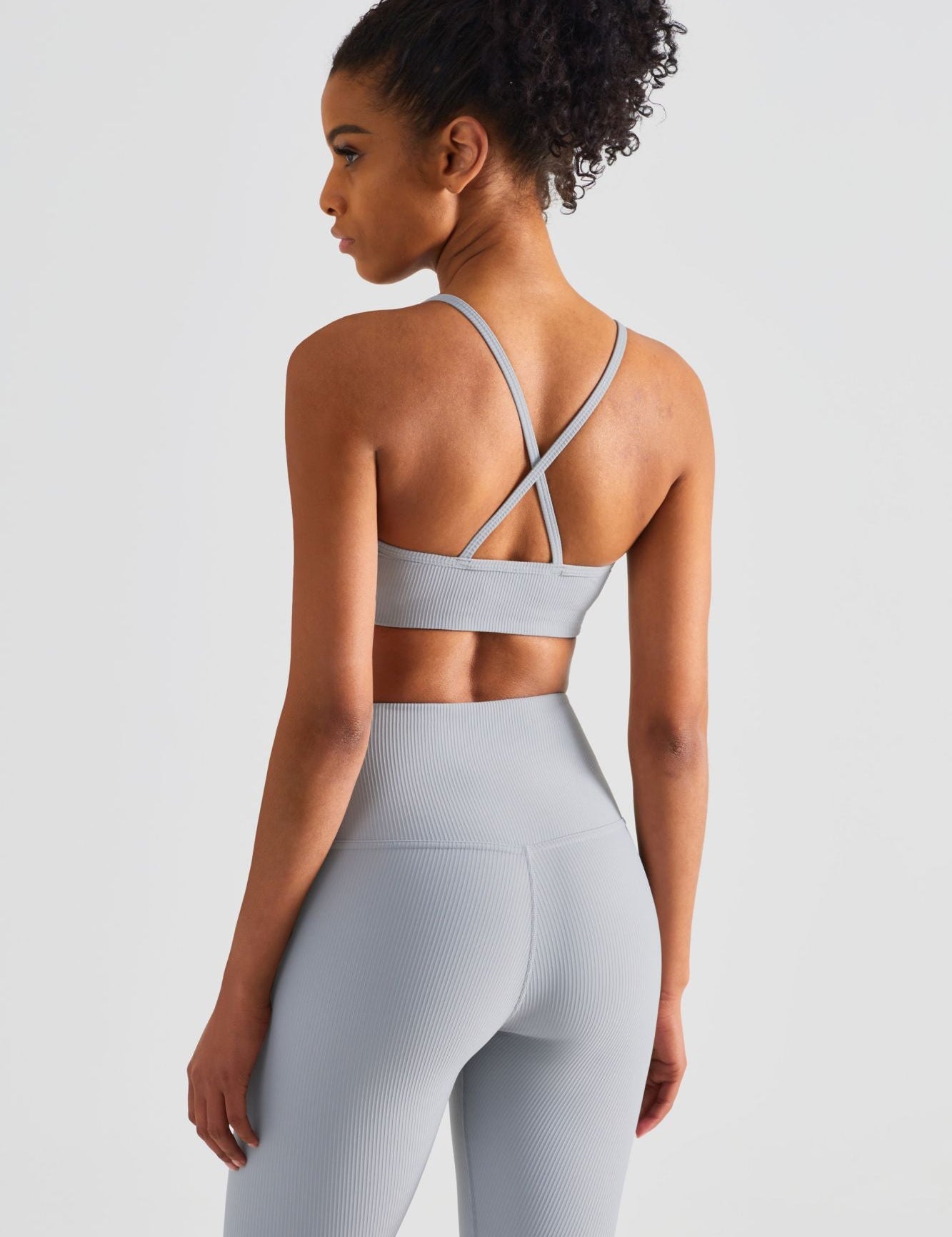 Ribbed Sports Bra & Shorts Activewear Set by bornfocus