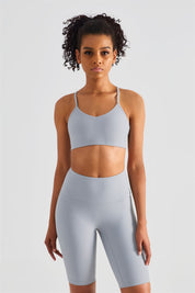 Ribbed Sports Bra & Shorts Activewear Set by bornfocus