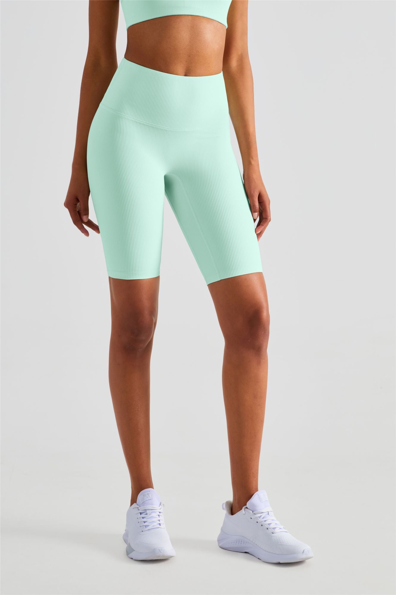 Ribbed Sports Bra & Shorts Activewear Set by bornfocus