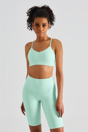 Ribbed Sports Bra & Shorts Activewear Set by bornfocus