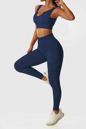 Ribbed Seamless Workout Leggings by bornfocus