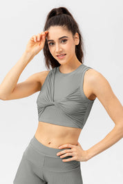 Ribbed Tank Top and Shorts Athleisure Set by bornfocus