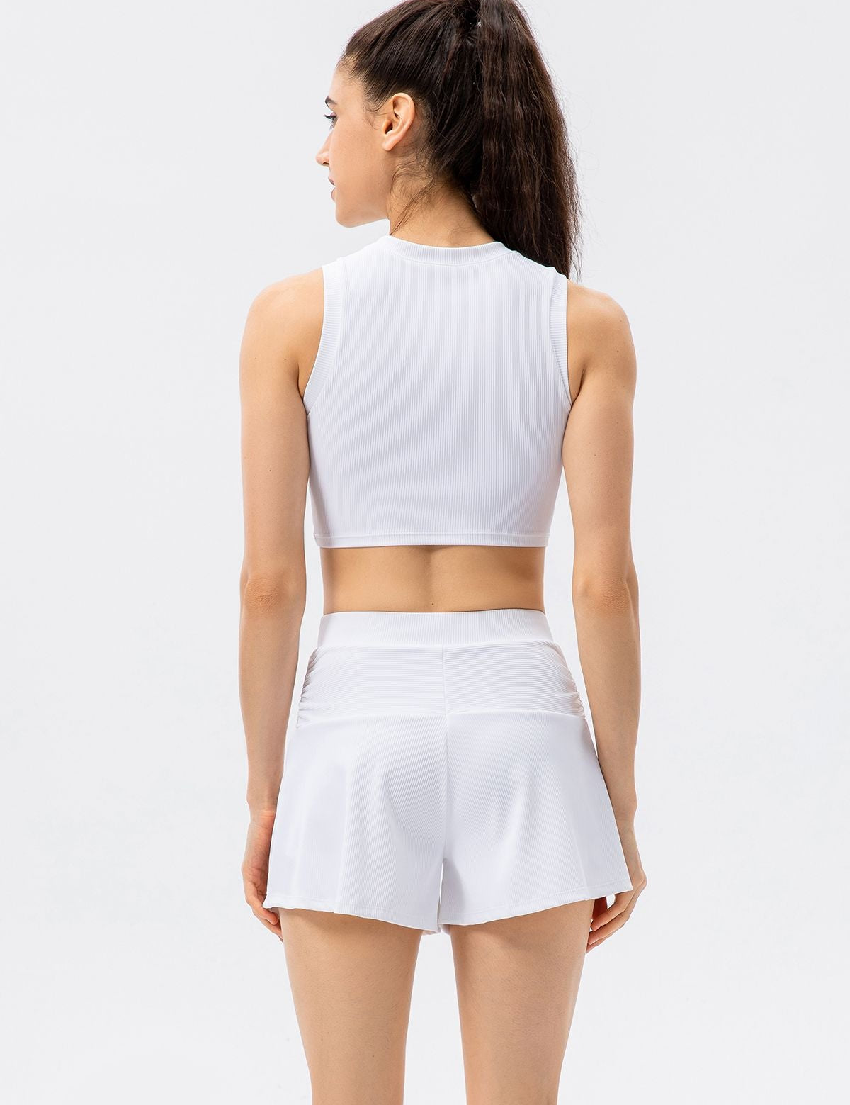 Ribbed Tank Top and Shorts Athleisure Set by bornfocus