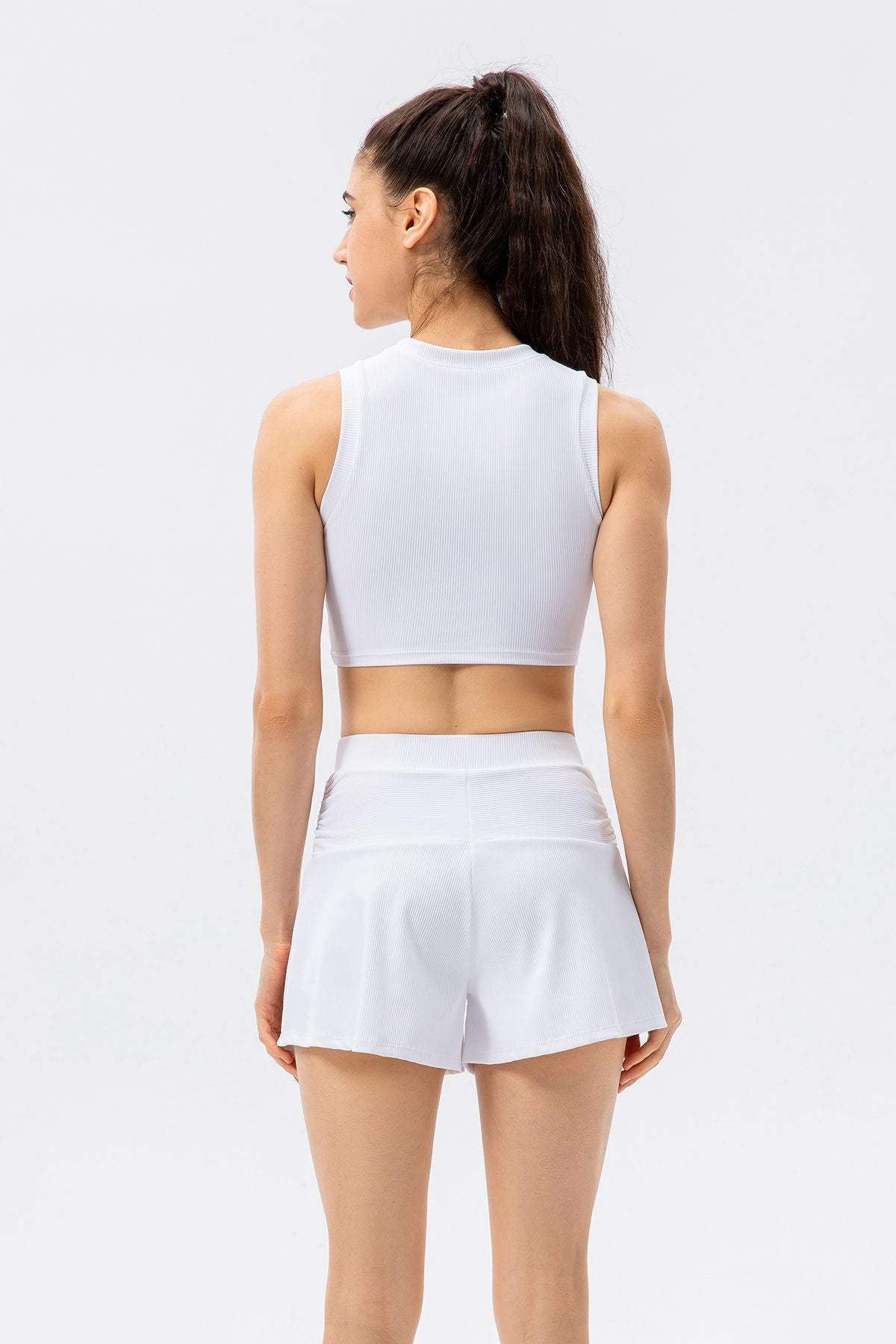 Ribbed Tank Top and Shorts Athleisure Set by bornfocus