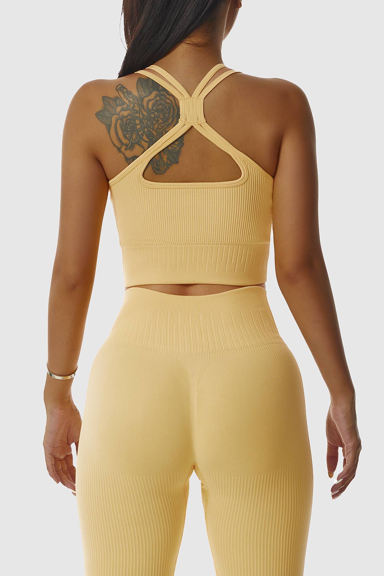 Ribbed Longline Racer Crop Top by bornfocus