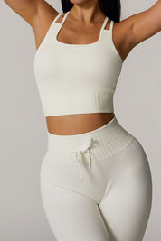 Ribbed Longline Racer Crop Top by bornfocus