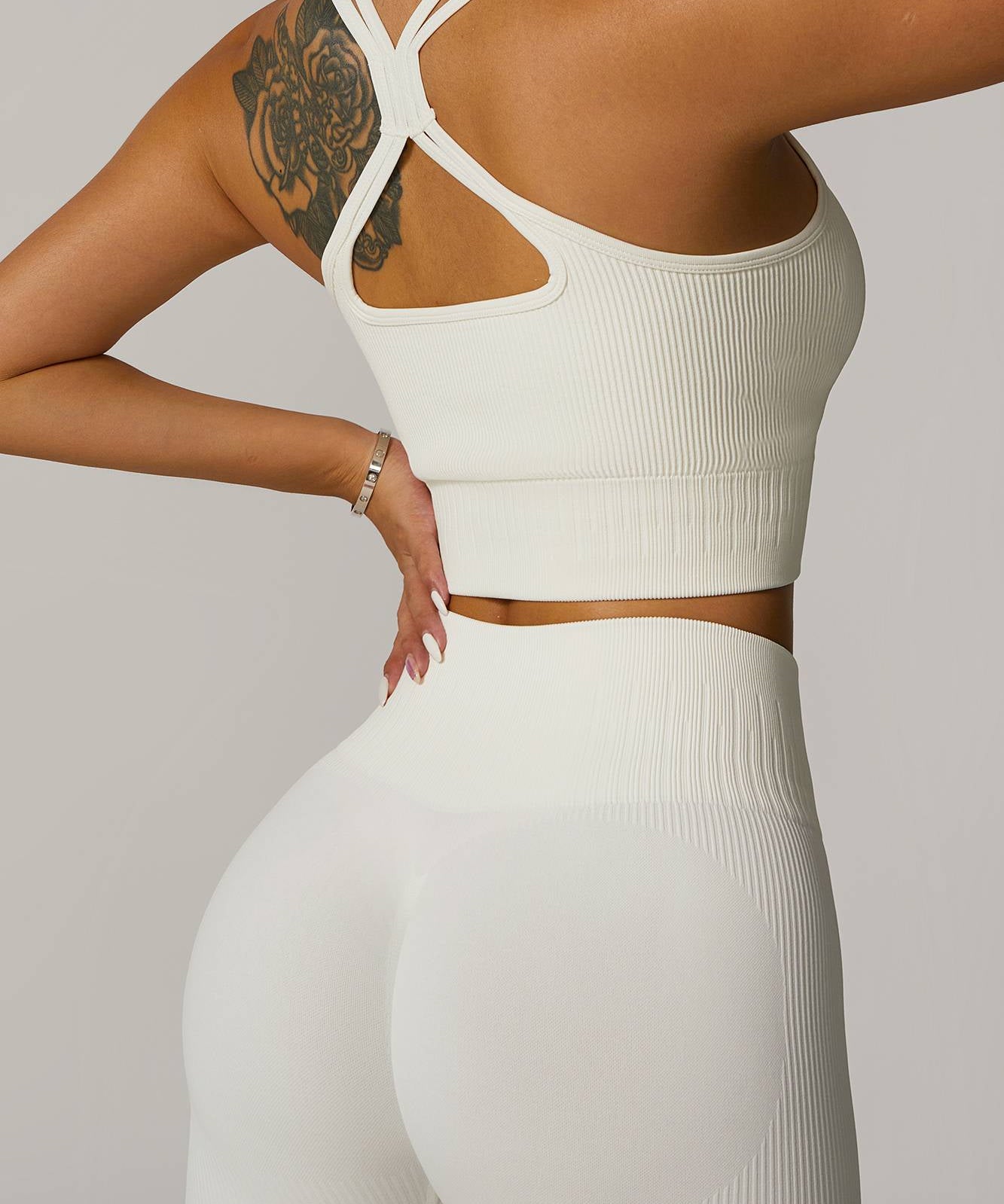 Ribbed Longline Racer Crop Top by bornfocus