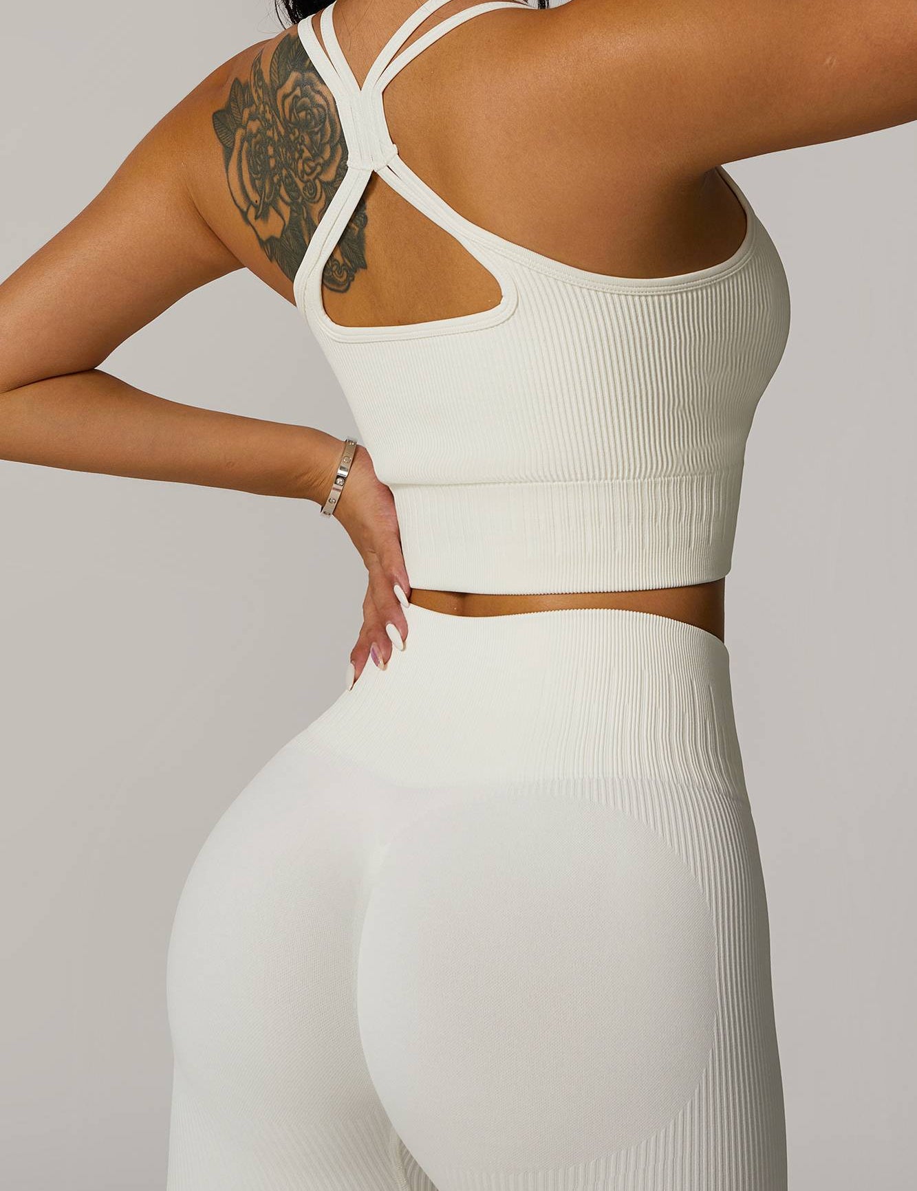 Ribbed Longline Racer Crop Top by bornfocus