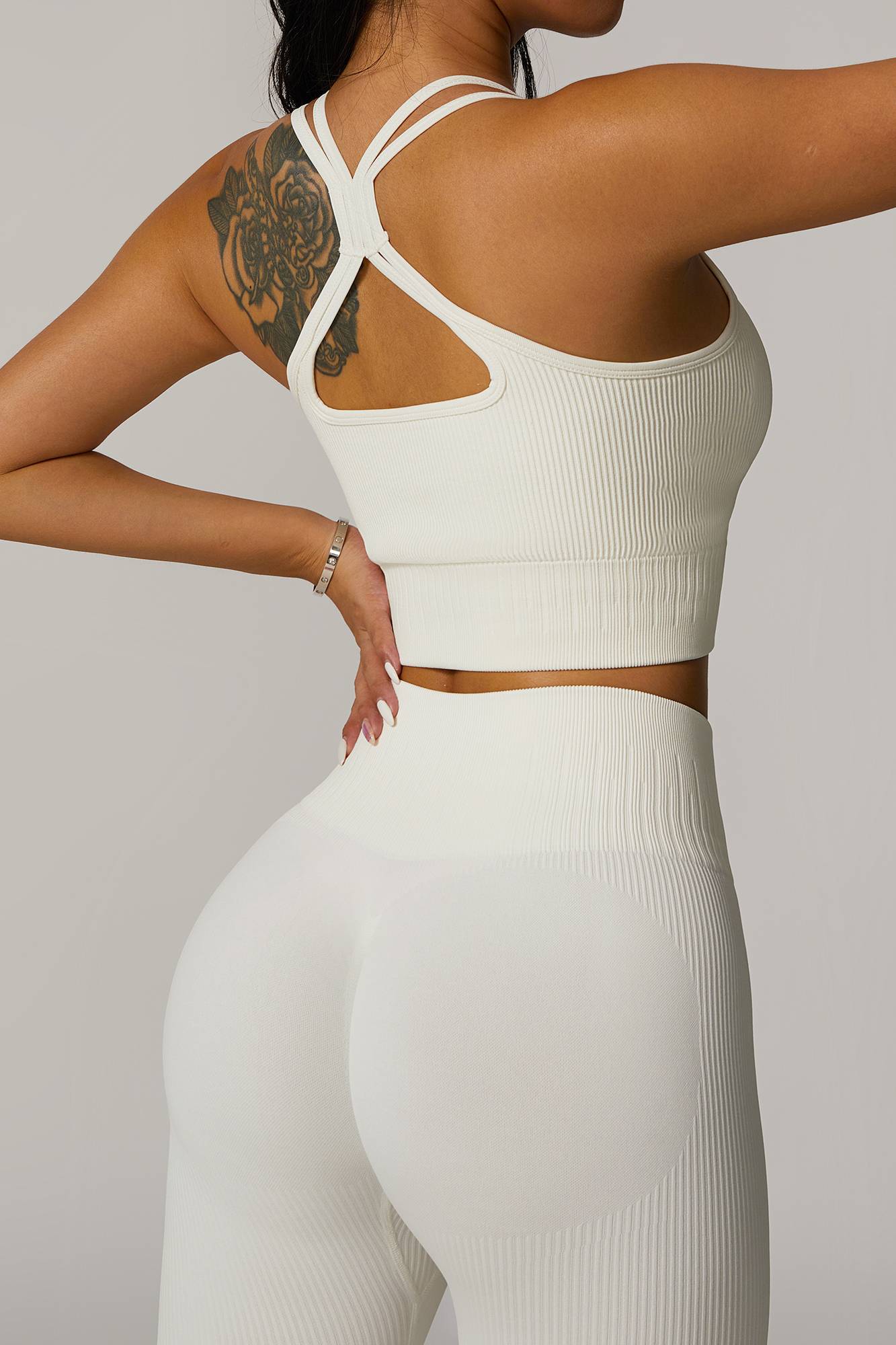 Ribbed Longline Racer Crop Top by bornfocus