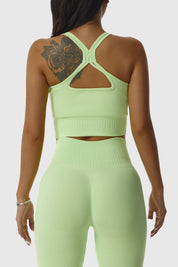 Ribbed Longline Racer Crop Top by bornfocus